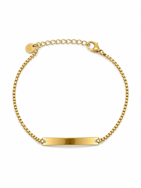 Acquista ora bracciale veneziana spessa con targa su elefantebianco.jewelry