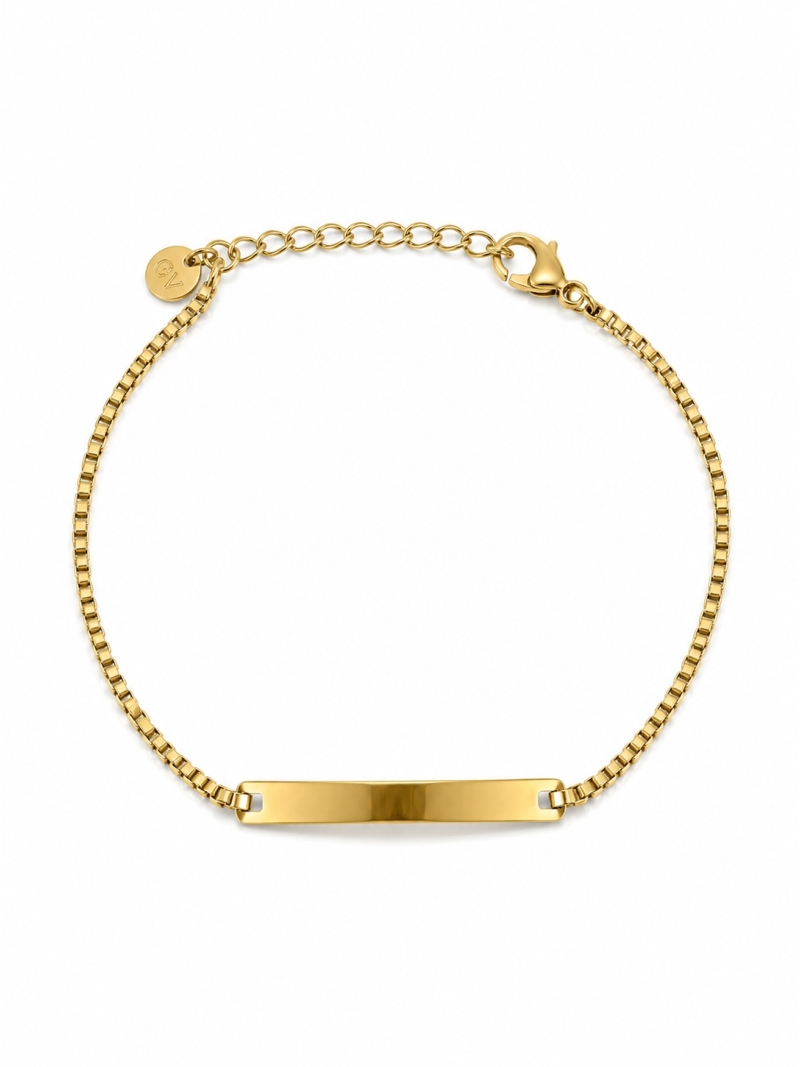 Acquista ora bracciale veneziana spessa con targa su elefantebianco.jewelry