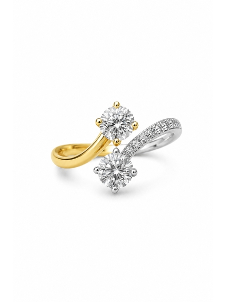 Acquista ora anello due punto luce con zirconi su elefantebianco.jewelry 2