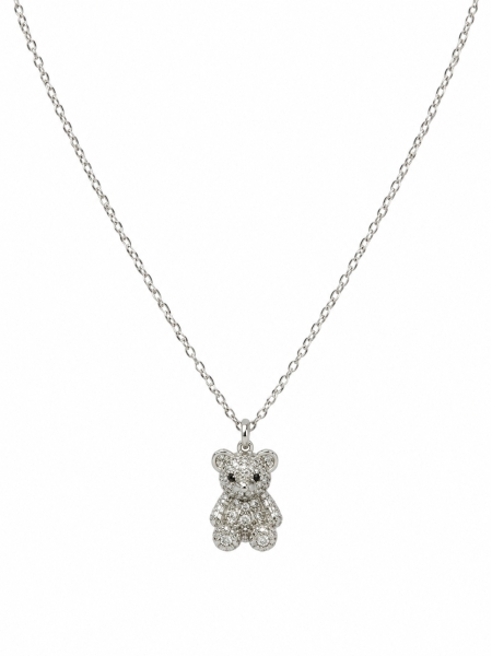 Acquista ora collana orsetto zirconato su elefantebianco.jewelry