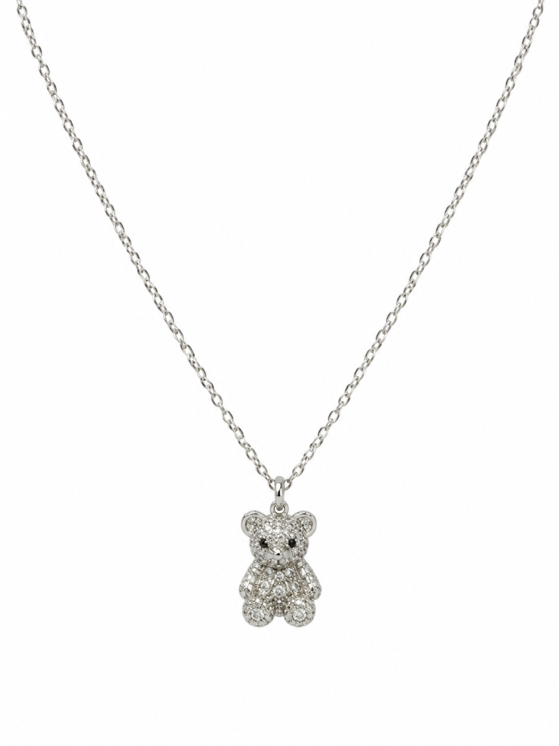Acquista ora collana orsetto zirconato su elefantebianco.jewelry
