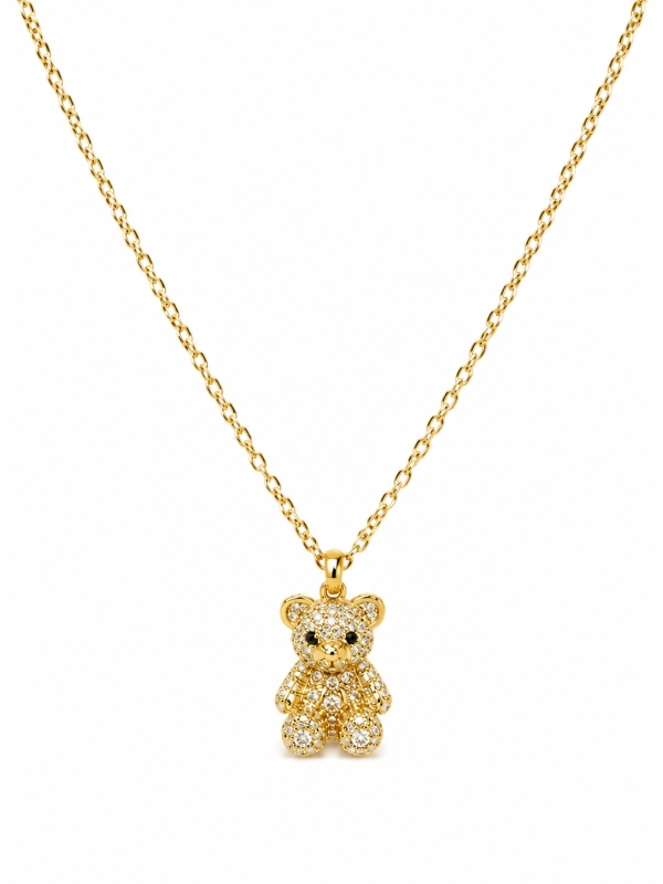 Acquista ora collana orsetto zirconato su elefantebianco.jewelry