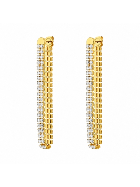 Acquista ora orecchini doppio di zirconi lungo su elefantebianco.jewelry