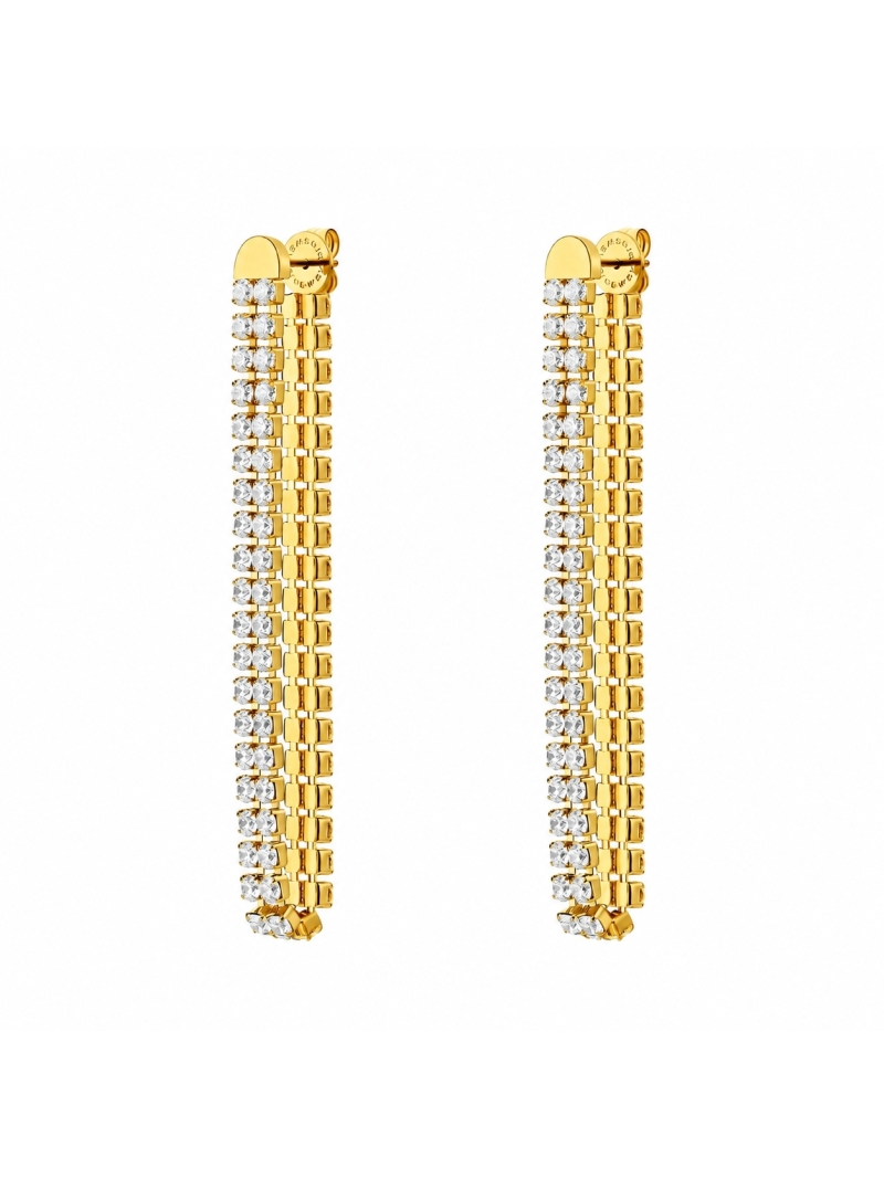 Acquista ora orecchini doppio di zirconi lungo su elefantebianco.jewelry