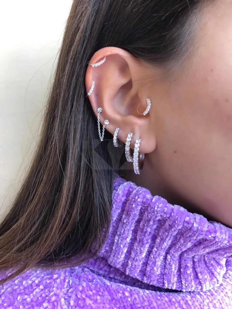 Acquista ora orecchino doppio brillantino su elefantebianco.jewelry
