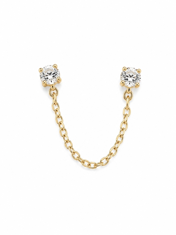 Acquista ora orecchino doppio brillantino su elefantebianco.jewelry