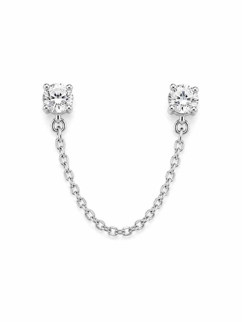 Acquista ora orecchino doppio brillantino su elefantebianco.jewelry