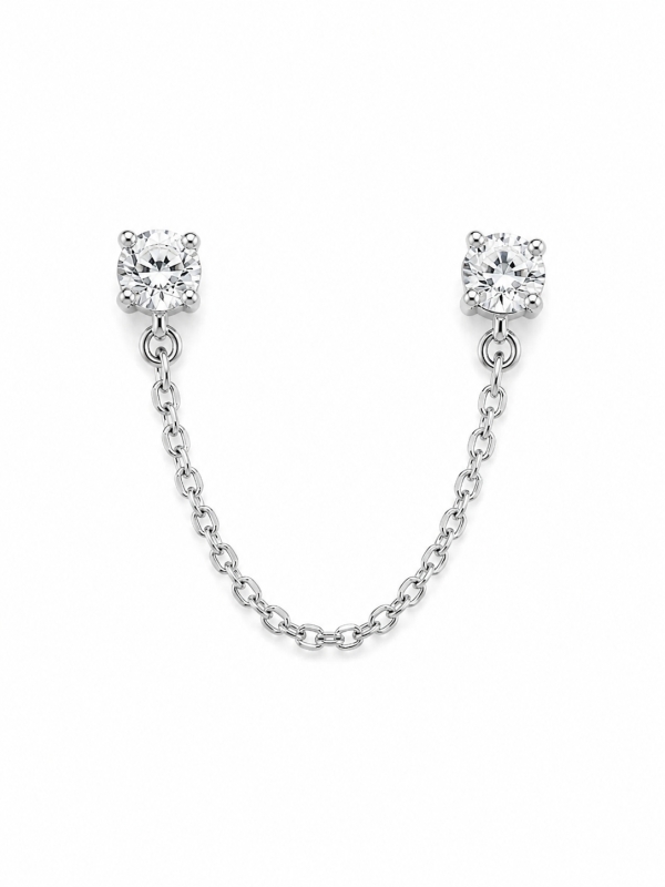 Acquista ora orecchino doppio brillantino su elefantebianco.jewelry