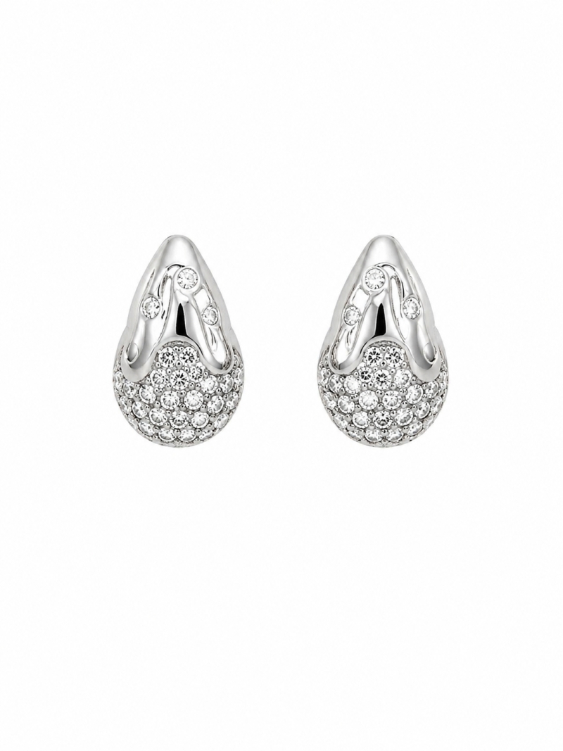 Acquista ora orecchini goccia con zirconi bianchi su elefantebianco.jewelry