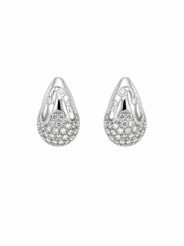 Acquista ora orecchini goccia con zirconi bianchi su elefantebianco.jewelry