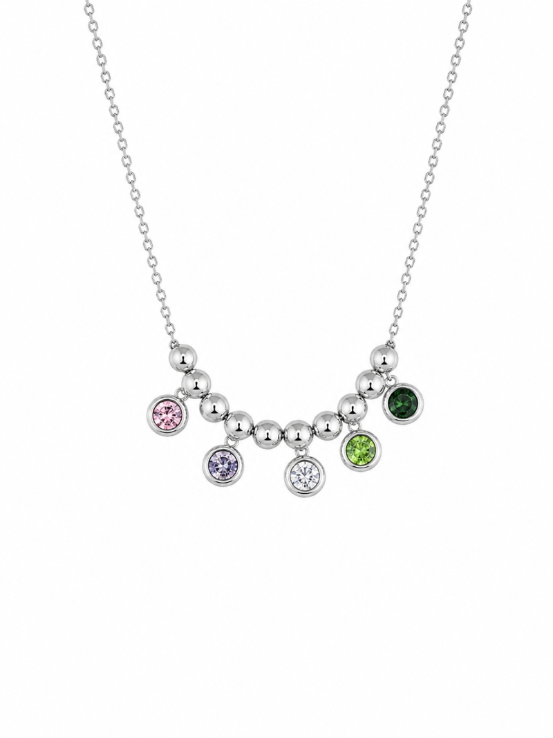 Acquista ora collana pallini con punti luce multicolor su elefantebianco.jewelry