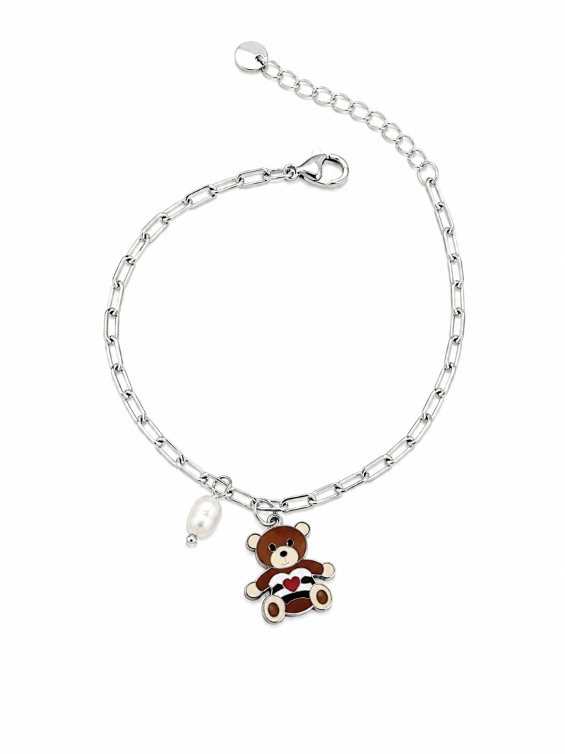 Acquista ora bracciale catena teddy con perla su elefantebianco.jewelry