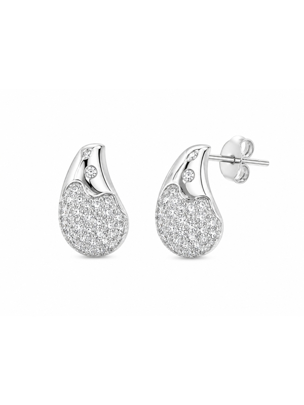 Acquista ora orecchini goccia con zirconi bianchi su elefantebianco.jewelry
