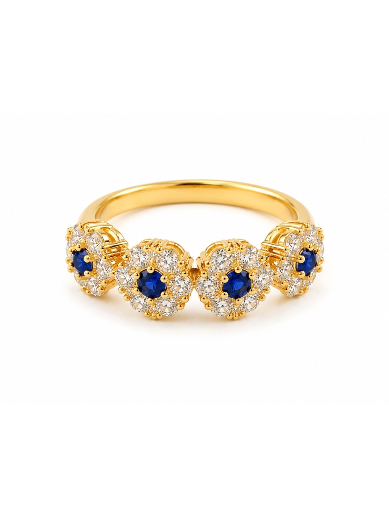 Acquista ora anello quattro fiori oro su elefantebianco.jewelry