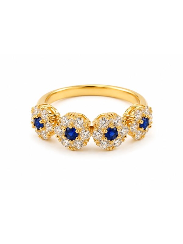 Acquista ora anello quattro fiori oro su elefantebianco.jewelry