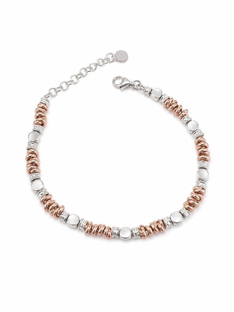 Acquista ora bracciale rondelle gold rose su elefantebianco.jewelry