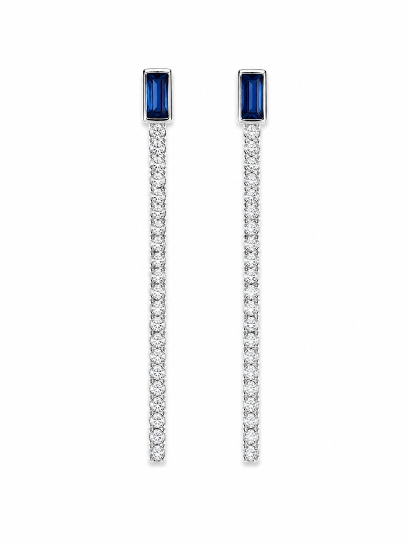 Acquista ora orecchino tennis con baguette su elefantebianco.jewelry