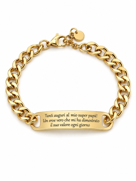 Acquista ora bracciale dedica papà su elefantebianco.jewelry