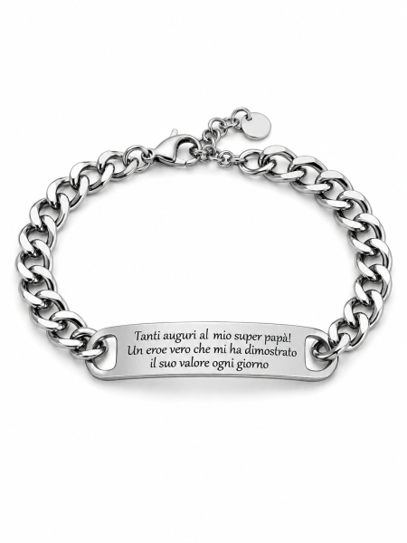 Acquista ora bracciale dedica papà su elefantebianco.jewelry 2