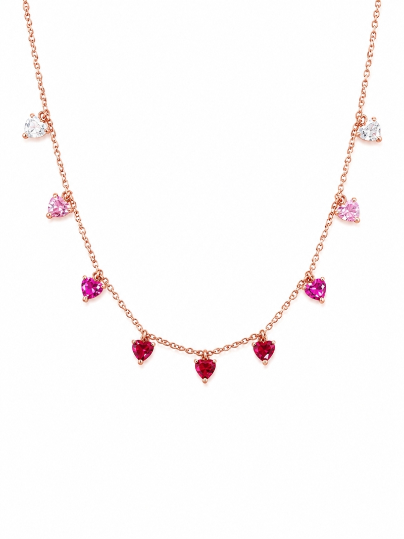 Acquista ora collana tutti cuore rose gold Chi mi ama su elefantebianco.jewelry