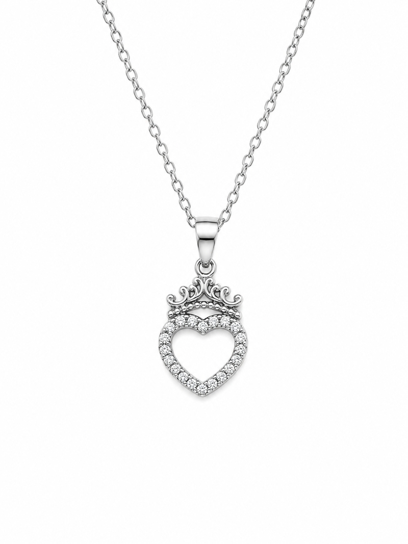 Acquista ora collana cuore e corona Chi mi ama su elefantebianco.jewelry