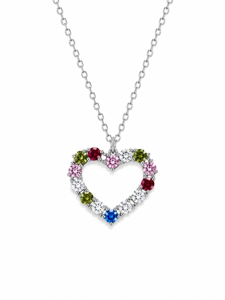 Acquista ora collana cuore multicolore su elefantebianco.jewelry