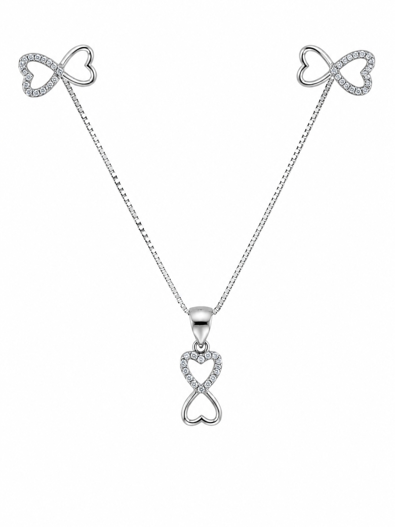 Acquista ora completo cuore a forma di fiocco su elefantebianco.jewelry