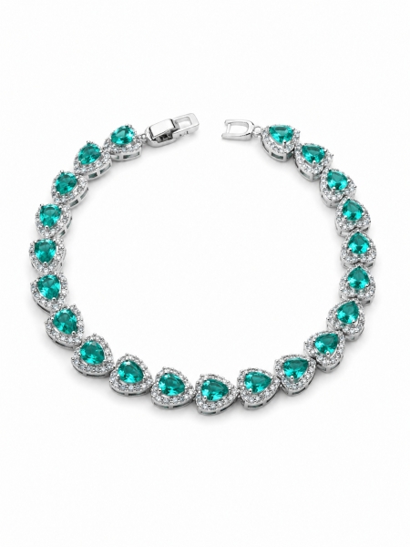 Acquista ora bracciale tutti cuori acquamarina su elefantebianco.jewelry