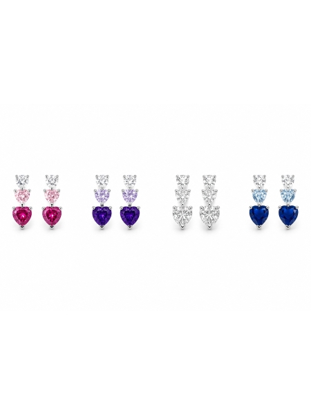 Acquista ora orecchini tre cuori su elefantebianco.jewelry