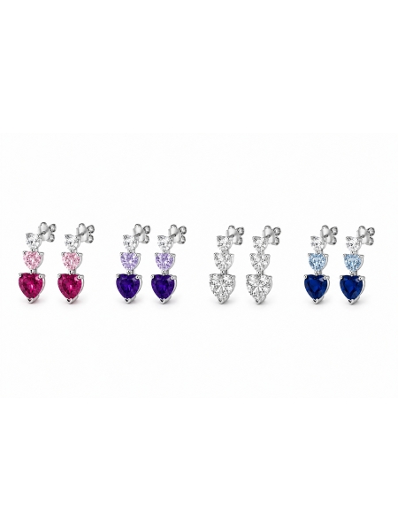 Acquista ora orecchini tre cuori su elefantebianco.jewelry 2