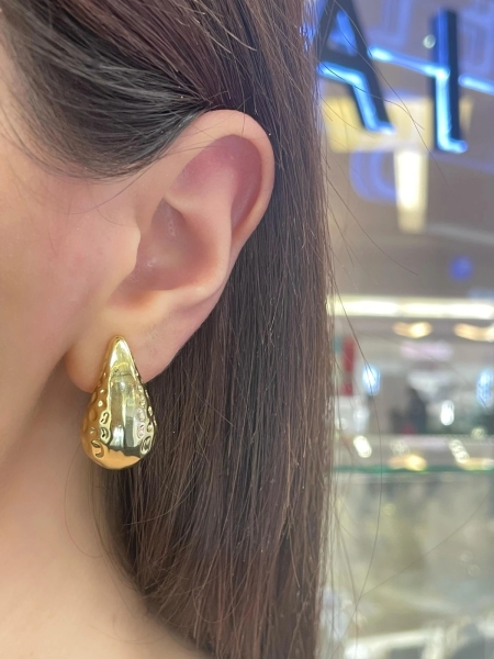 Acquista ora orecchini goccia martellati su elefantebianco.jewelry 2