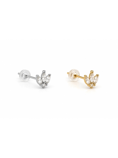 Acquista ora orecchini mini 3 petali su elefantebianco.jewelry