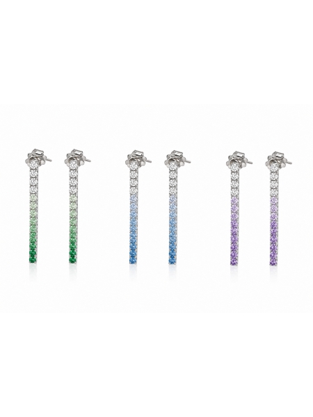 Acquista ora orecchini tennis sfumature di verde su elefantebianco.jewelry