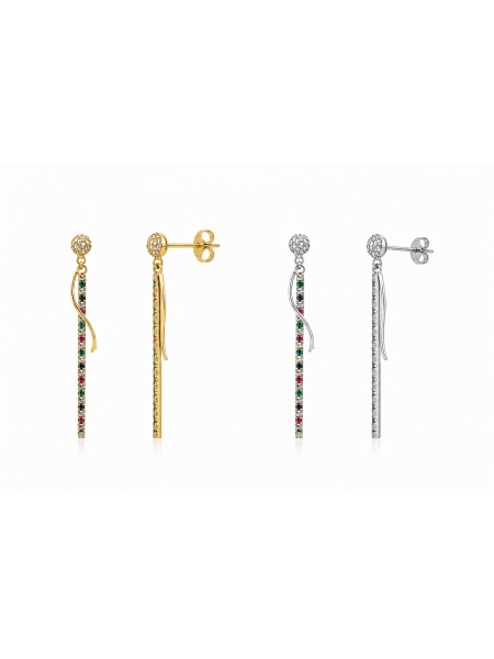 Acquista ora orecchini tennis con sfera di zirconi su elefantebianco.jewelry