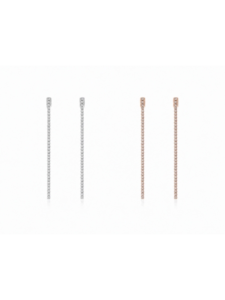 Acquista ora orecchini tennis lungo su elefantebianco.jewelry