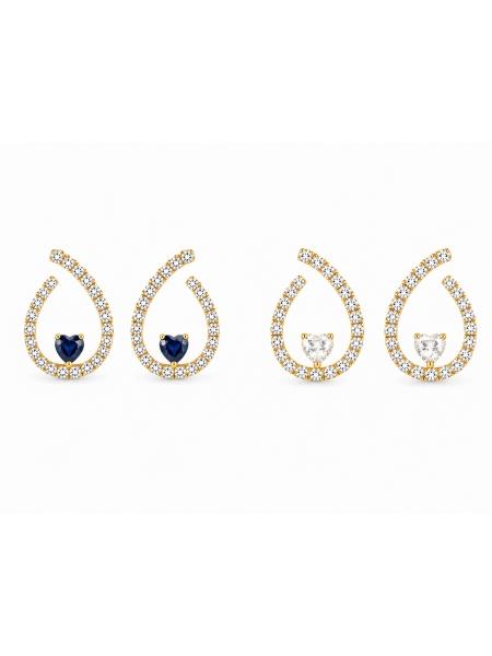 Acquista ora orecchini scia cuore gold su elefantebianco.jewelry