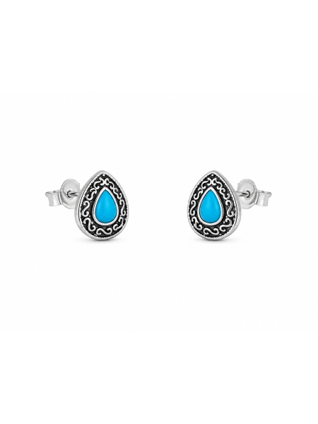 Acquista ora orecchini turquoise (argento 925%) model 1 su elefantebianco.jewelry