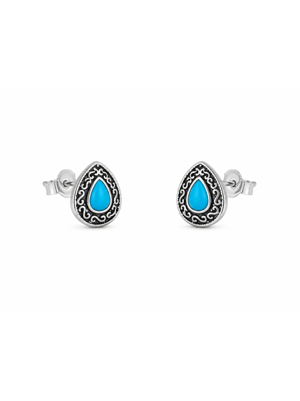 Acquista ora orecchini turquoise (argento 925%) model 1 su elefantebianco.jewelry