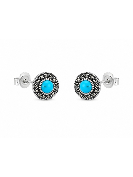 Acquista ora orecchini turquoise (argento 925%) model 2 su elefantebianco.jewelry