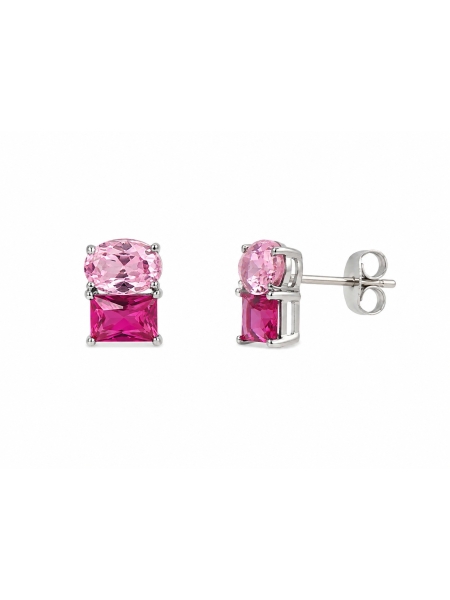 Acquista ora orecchino 2 pietre amo il rosa su elefantebianco.jewelry