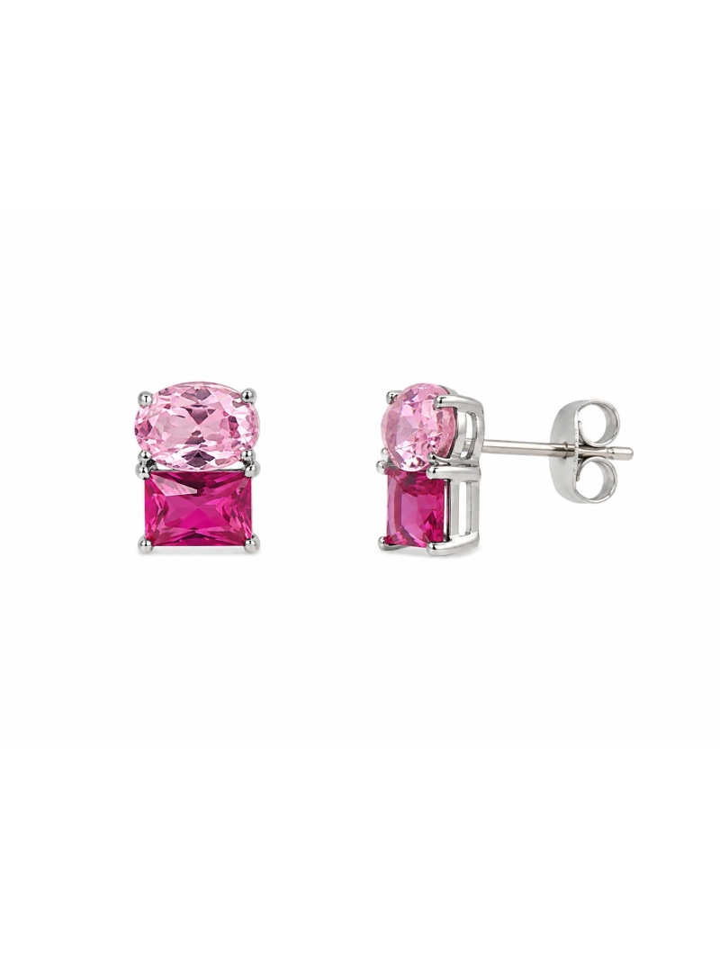 Acquista ora orecchino 2 pietre amo il rosa su elefantebianco.jewelry