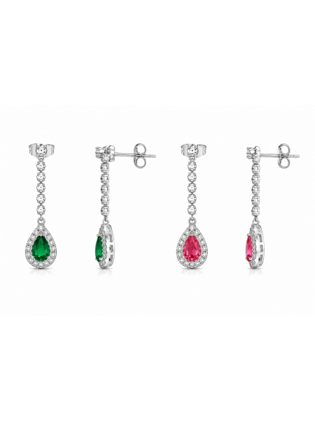 Acquista ora orecchini goccia pendente verde su elefantebianco.jewelry