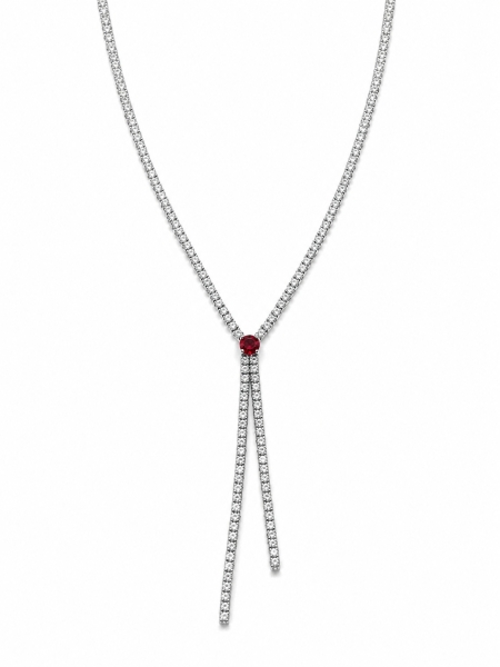 Acquista ora collana tennis pendente su elefantebianco.jewelry