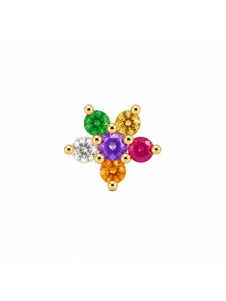 Acquista ora orecchino margheritina multicolore gold su elefantebianco.jewelry