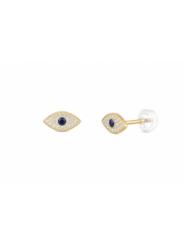 Acquista ora orecchino occhio greco gold su elefantebianco.jewelry