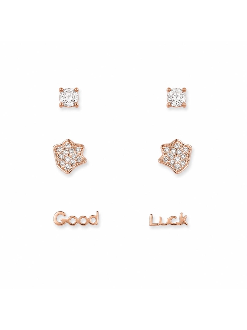 Acquista ora set orecchini buona fortuna gold rose su elefantebianco.jewelry