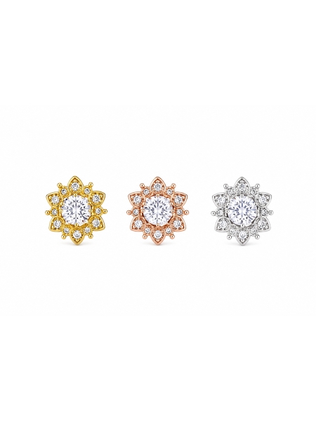 Acquista ora piercing fiore su elefantebianco.jewelry