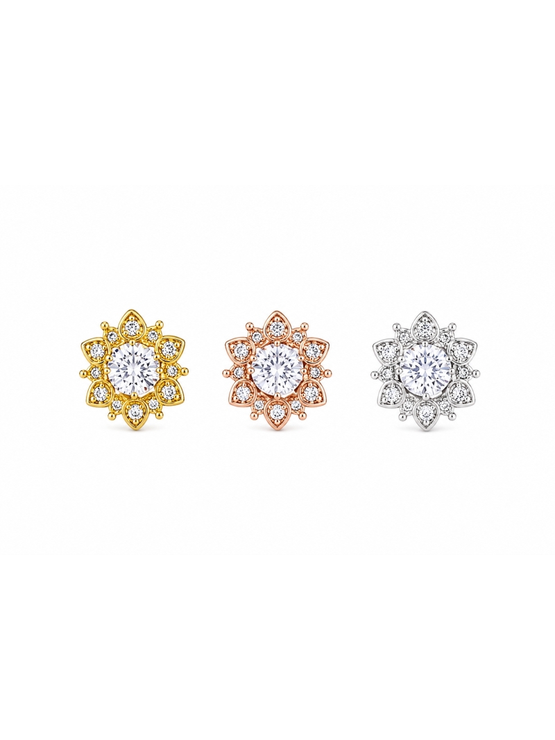 Acquista ora piercing fiore su elefantebianco.jewelry