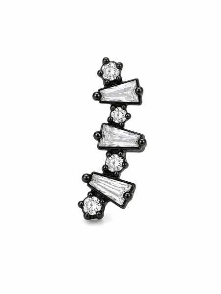 Acquista ora piercing baguette nero su elefantebianco.jewelry