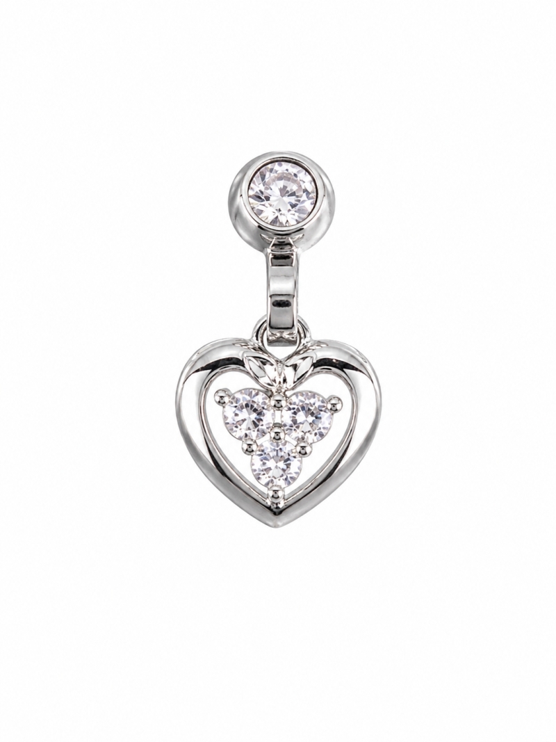 Acquista ora piercing punto luce con cuore pendente su elefantebianco.jewelry